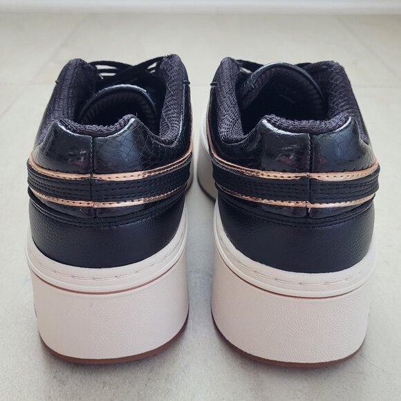 Skechers Court & Classics Paloma Lifted Glow Sneakers Black/Rose Gold Size 8 - Picture 3 of 11